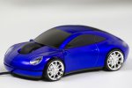 PC myš auto Porsche modré