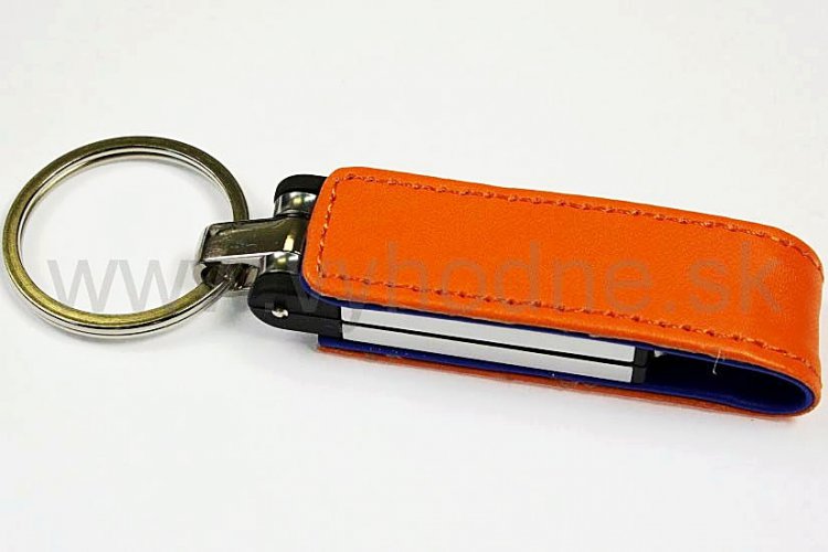USB flash disk duo koža 8 GB oranž-modrá zn. PROPAG - Kliknutím na obrázok zatvorte -