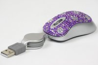 PC Myš Crystal Mini fialový kvietok