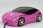 PC myš Ružové autíčko
