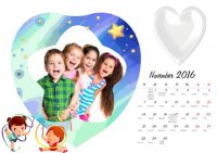 Nástenný kalendár na rok 2024 detsky na šírku