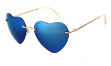 Slnečné okuliare srdiečkové modré - Kliknutím na obrázok zatvorte -