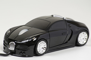 PC myš auto Čierne Bugatti - Kliknutím na obrázok zatvorte -