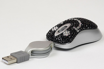 PC Myš Crystal Mini čierny smajlík - Kliknutím na obrázok zatvorte -