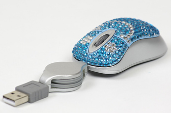 PC Myš Crystal Mini modrý smajlík - Kliknutím na obrázok zatvorte -