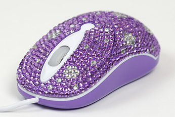 PC Myš Crystal fialová kvetinka - Kliknutím na obrázok zatvorte -