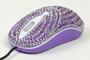 PC Myš Crystal, fialová vlnka - Kliknutím na obrázok zatvorte -